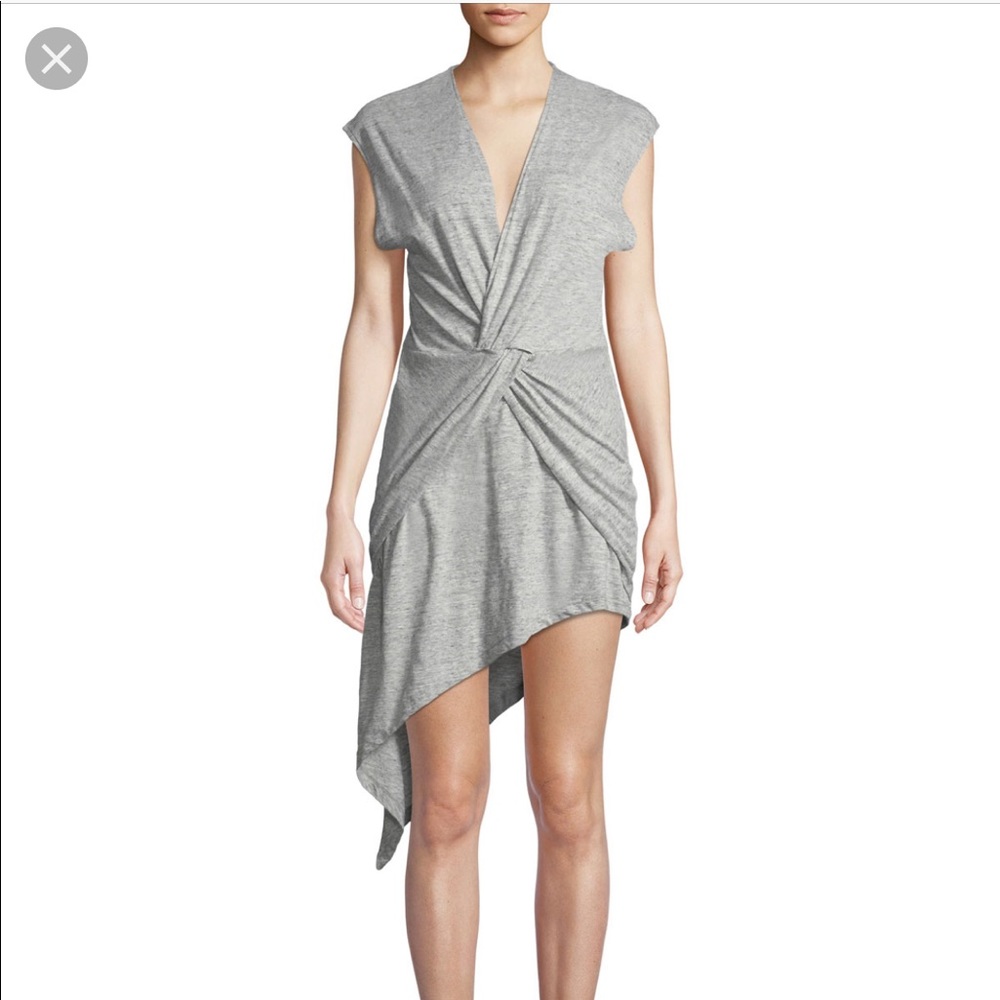 IRO Bamava V-Neck Twisted Jersey Dress